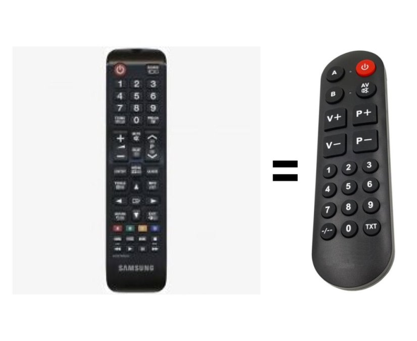 Samsung UE32J4100 náhradní dálkový ovladač pro seniory