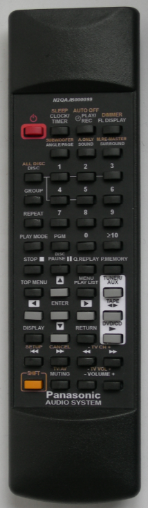 PANASONIC N2QAJB00099 SC-PM39 náhradní dálkový ovladač se stejným popisem