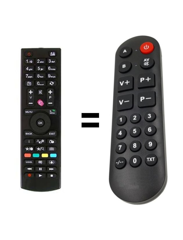 Gogen TVH24N266T náhradný diaľkový ovládač pre seniorov