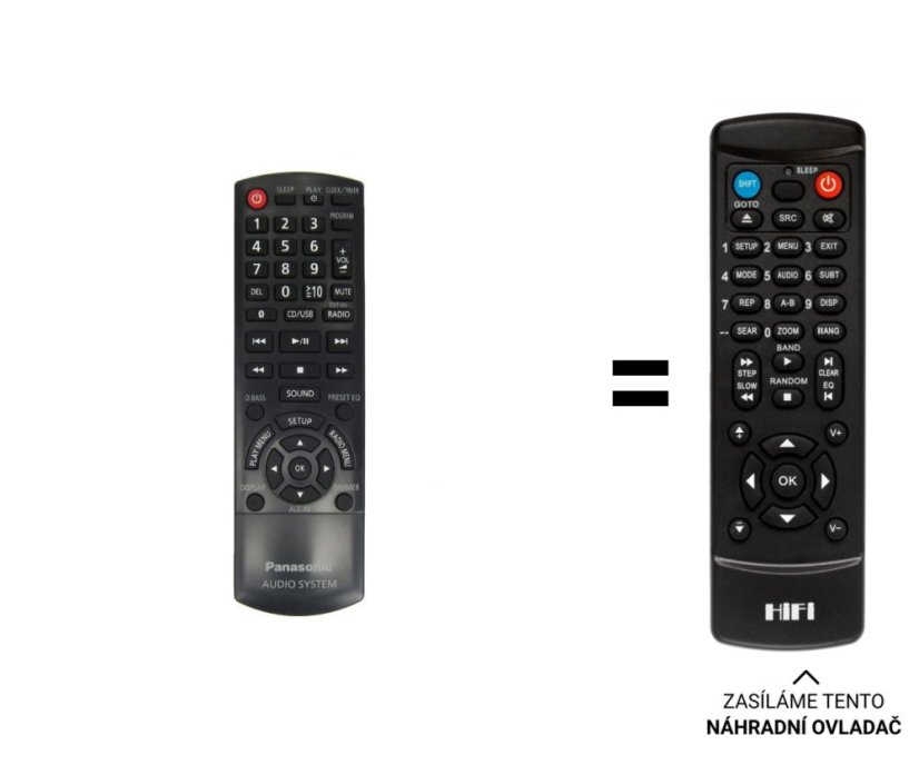 Panasonic N2QAYB001101 náhradní dálkový ovladač jiného vzhledu