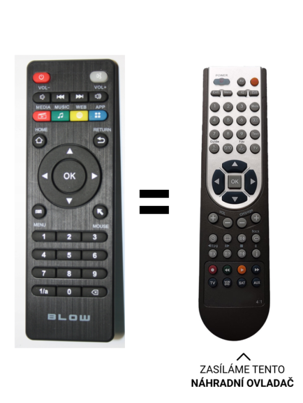 Blow Android Box Smart TV 77-302 Replacement Remote Control