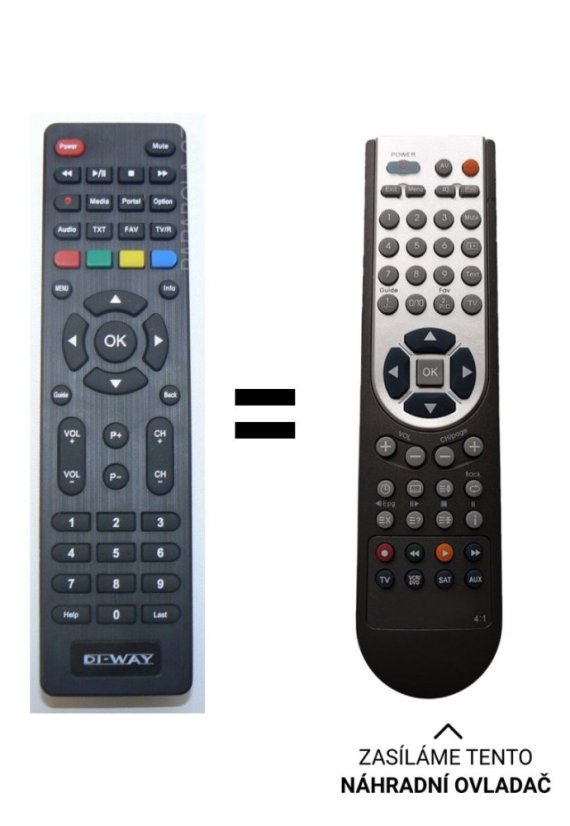 DI-WAY IRD-265, IRD-H265 HD-BOX HS-265 Replacement Remote Control
