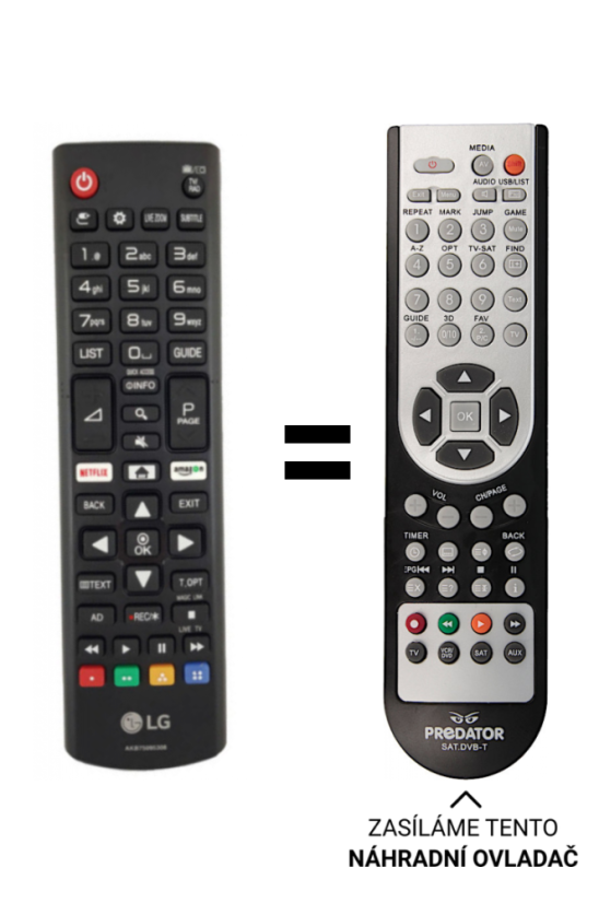 LG AKB75375608 náhradní dálkový ovladač jiného vzhledu