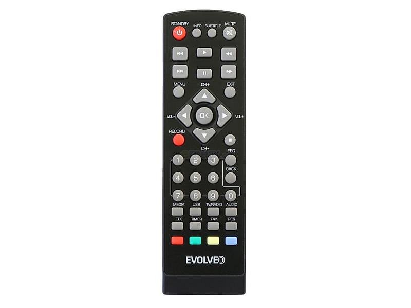 EVOLVEO GAMMA T2 Dual HD DVB-T2 H.265/HEVC náhradný diaľkový ovládač pre seniorov