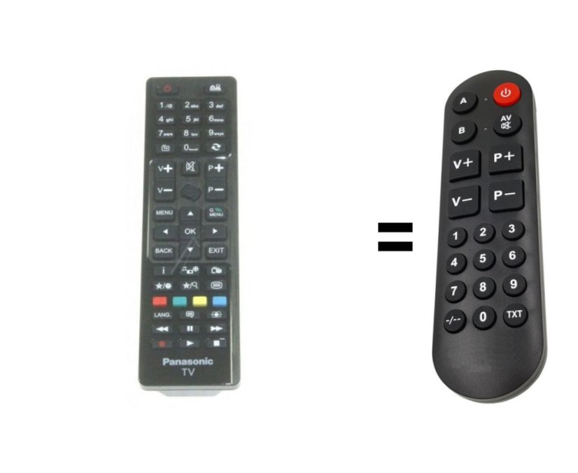 Panasonic TX-32C300E náhradní dálkový ovladač pro seniory