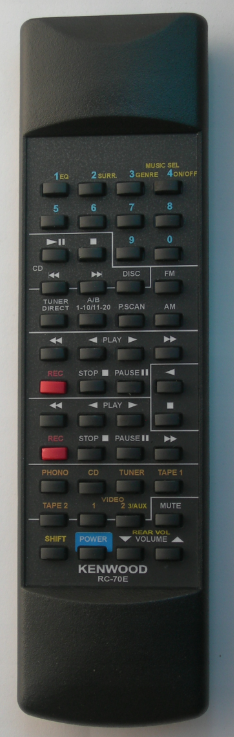 KENWOOD KR-V87R KR-A57R replacement remote control with the same description