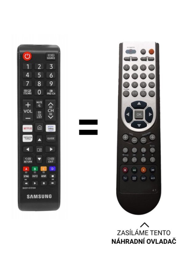 Samsung BN59-01315M náhradní dálkový ovladač jiného vzhledu