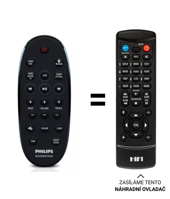 Philips HTL4110B/79, HTL4110B/12 replacement remote control with a different look