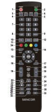 Sencor SLE 3225TCS náhradní dálkový ovladač pro seniory