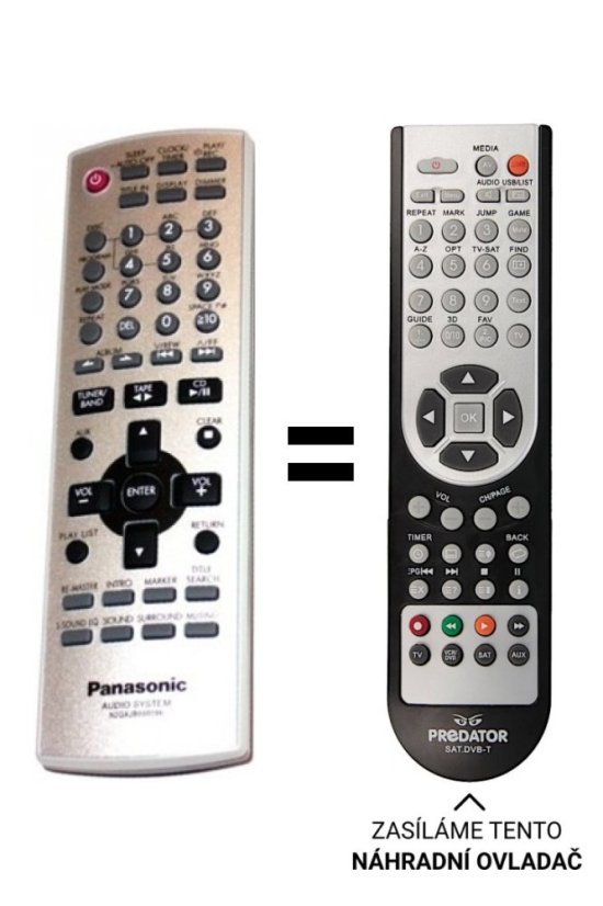 Panasonic N2QAJB0000000096, SA-PM29, SC-PM29 Nahradenie diaľkového ovládania iného vzhľadu
