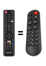 Sencor SLE43FS600TCS náhradní dálkový ovladač pro seniory