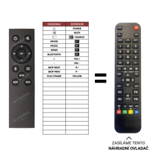TCL TS7010 náhradný diaľkový ovládač iného vzhľadu