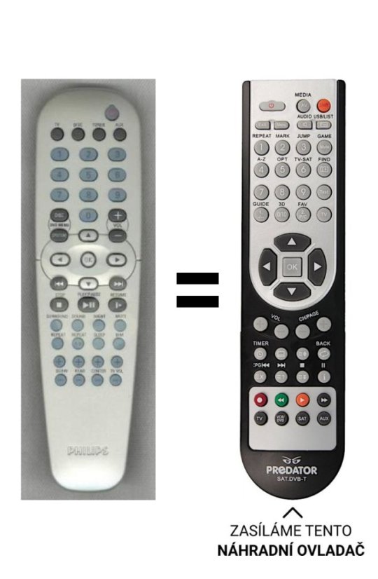 Philips RC19245011, 996500026916 Náhradné diaľkové ovládanie iného vzhľadu
