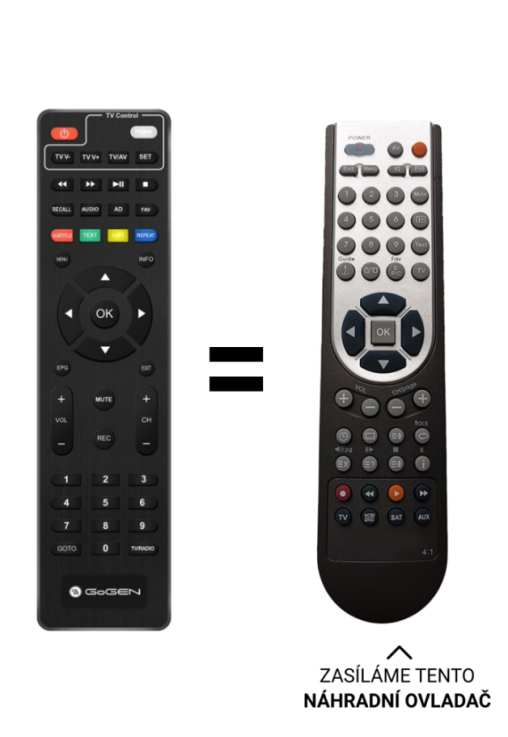 Gogen DVB143T2 Replacement Remote Control