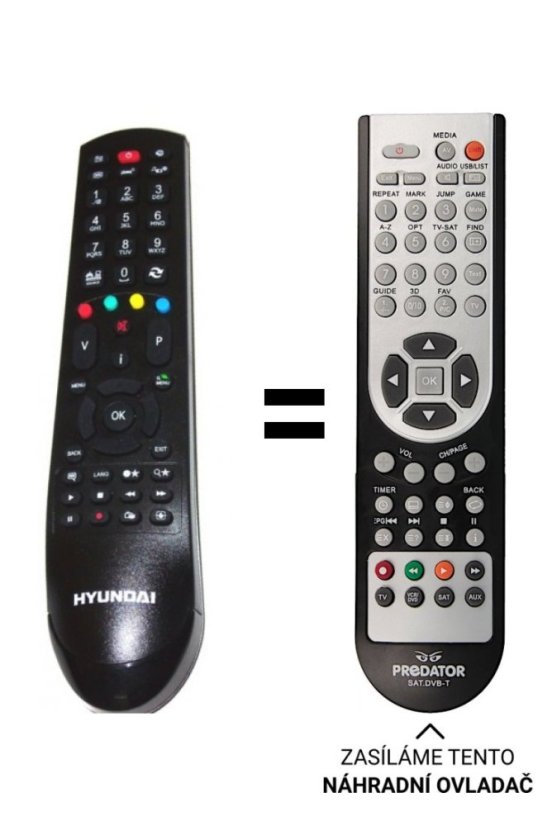 GoGen TVF42256S Náhradné diaľkové ovládanie iného vzhľadu