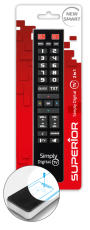Universal remote control, simple and elegant. A single keyboard controls two different devices.