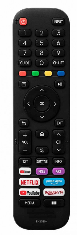 Hisense 58AE7000F náhradní dálkový ovladač stejného vzhledu