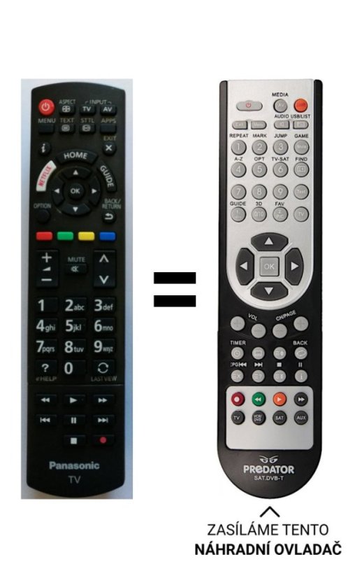 Panasonic N2QAYB001109 náhradní dálkový ovladač jiného vzhledu