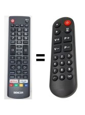Sencor SLE 65US800TCSB, SLE 55US800TCSB, SLE 50US800TCSB, SLE 43US800TCSB spare remote control for seniors