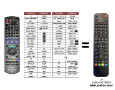 Panasonic DMR-EX88 náhradní dálkový ovladač jiného vzhledu