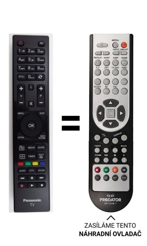 Panasonic RC4861 náhradní dálkový ovladač jiného vzhledu