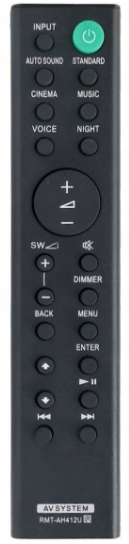 Sony RMT-AH411U náhradní dálkový ovladač stejného vzhledu