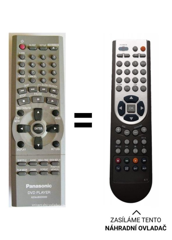 Panasonic N2QAJB000069 náhradní dálkový ovladač jiného vzhledu