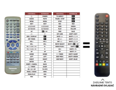 Panasonic N2QAKB000044 (VCR) replacement remote control of a different appearance