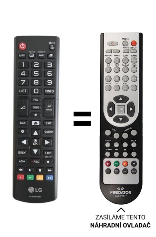LG AKB74915308 náhradní dálkový ovladač jiného vzhledu