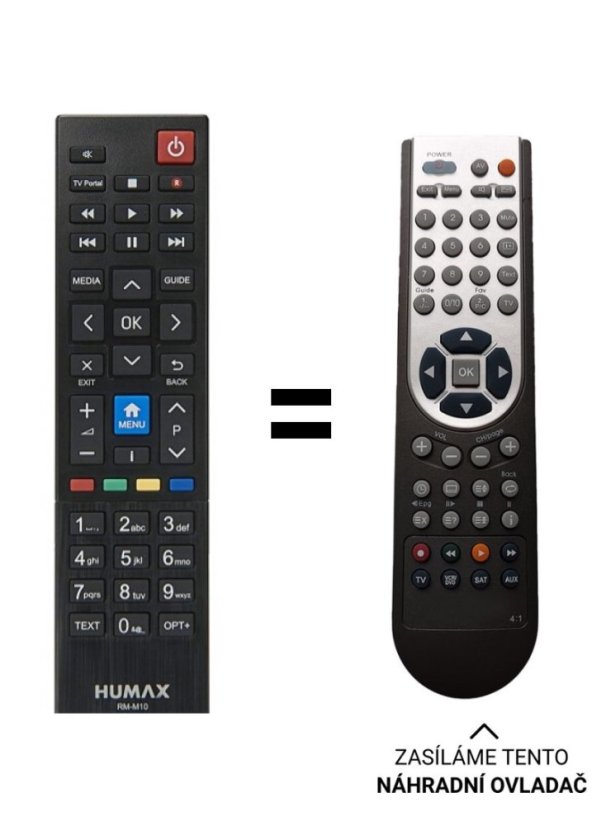 Humax nano T2 Náhradné diaľkové ovládanie iného vzhľadu