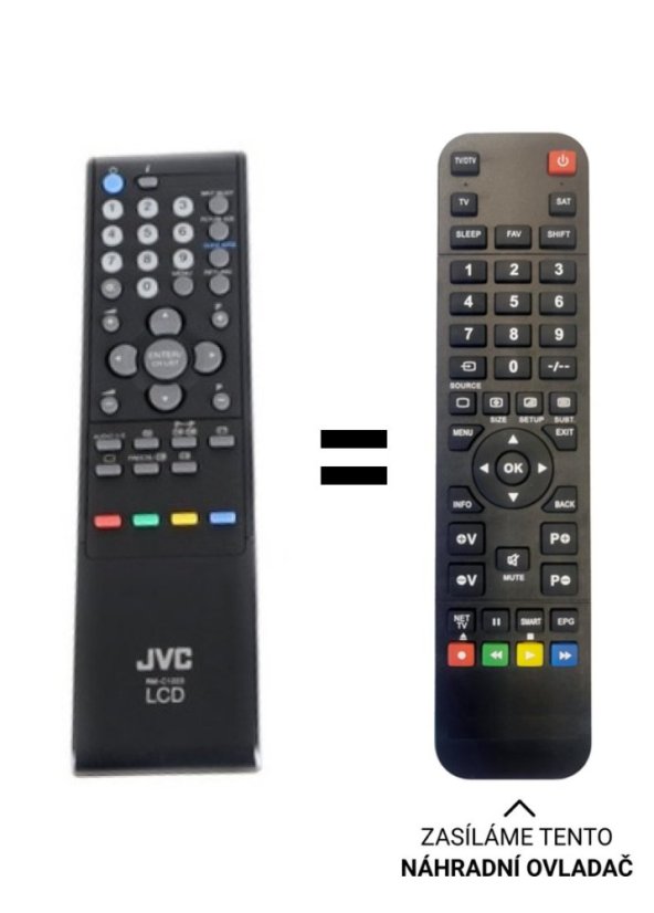JVC RM-C1223 náhradní dálkový ovladač jiného vzhledu