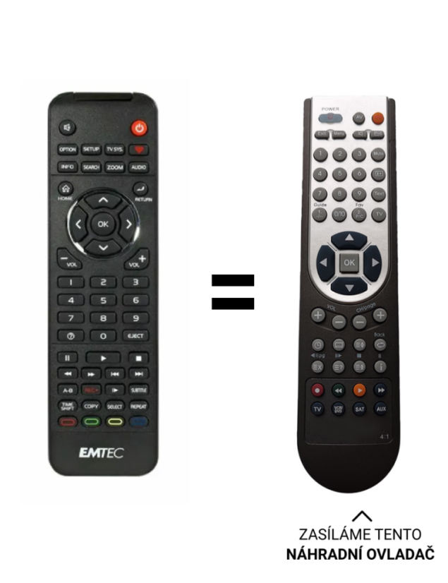 Emtec MovieCube S850H Náhradné diaľkové ovládanie