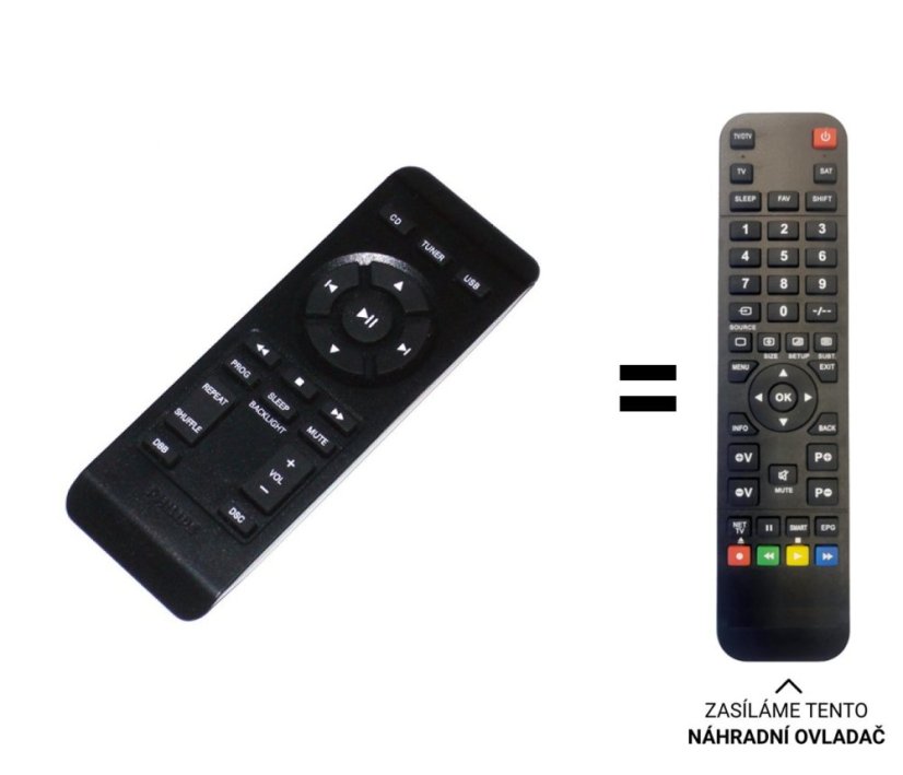 Philips 996510059719 náhradní dálkový ovladač jiného vzhledu
