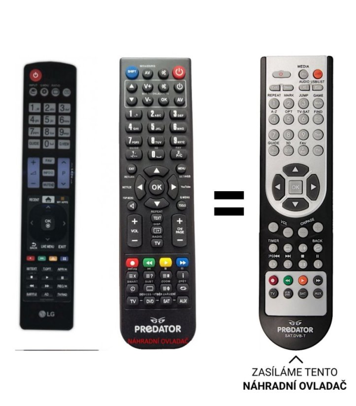 LG AKB74455401 náhradní dálkový ovladač jiného vzhledu