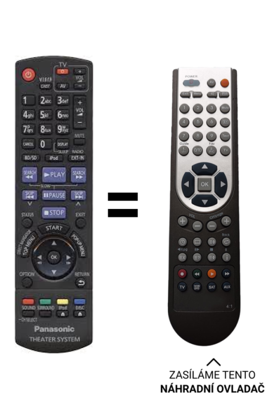 Panasonic SC-BFT800, SA-BFT800  replacement remote control N2QAYB000558
