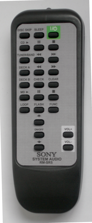 SONY RM-SR5 MHC-R770 MHC-W555 Ersatzfernbedienung mit identischer Beschriftung