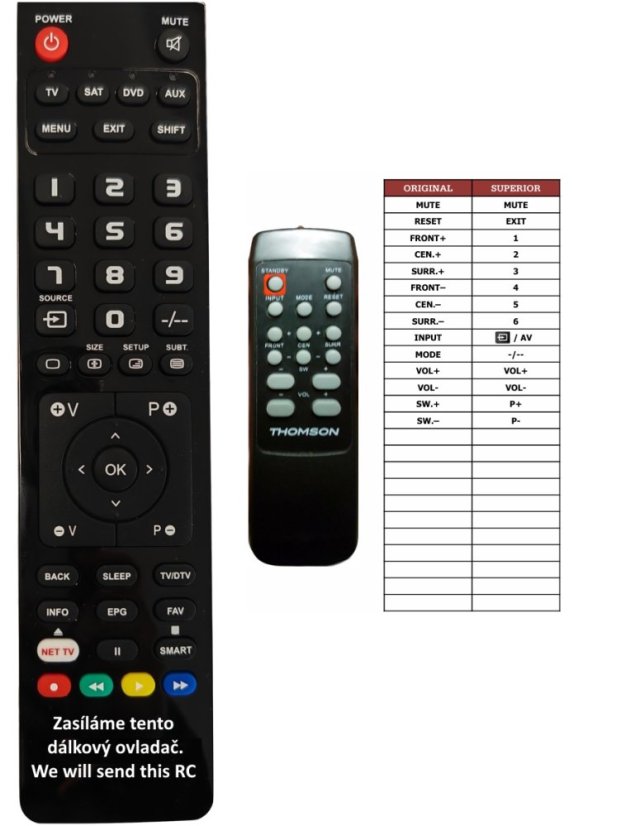Thomson HTS4500W replacement remote control