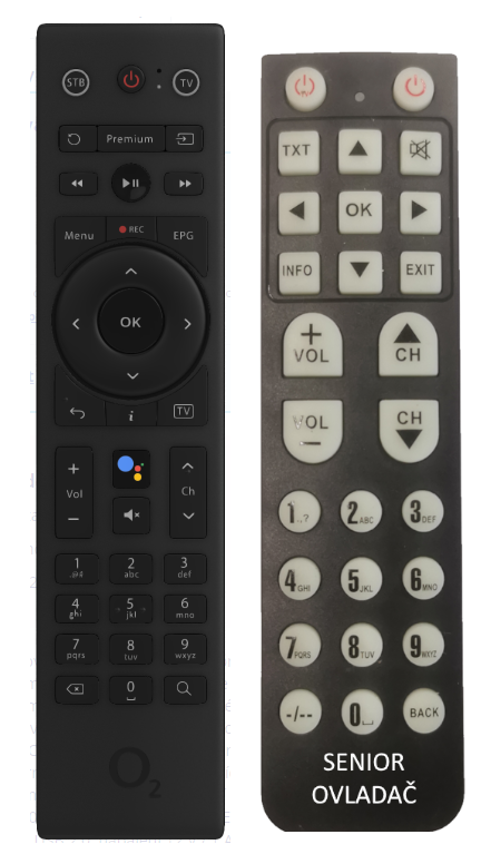 náhradný diaľkový ovládač k O2 TV Boxu, Rok 2023