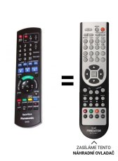 Panasonic N2QAYB000334 náhradní dálkový ovladač jiného vzhledu