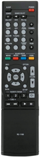 Denon RC-1168, RC-1169, RC-1181, RC-1182 Replacement Remote Control Same Appearance