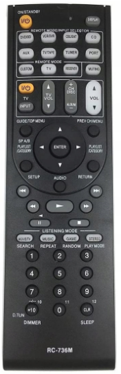Onkyo RC-736M náhradní dálkový ovladač stejného vzhledu