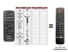 Sony HCD-CP555 náhradný diaľkový ovládač iného vzhľadu