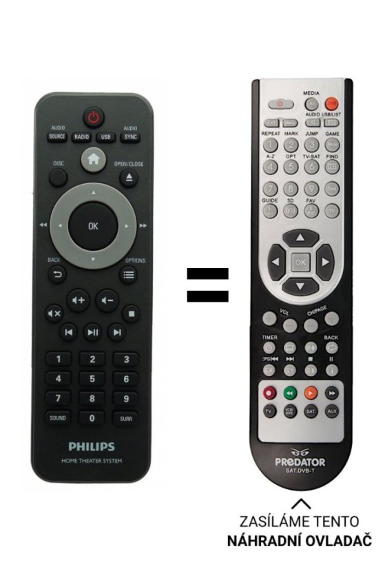Philips 996510061302 náhradní dálkový ovladač jiného vzhledu