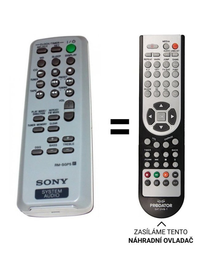 Sony RM-SGP5 Replacement Remote Control