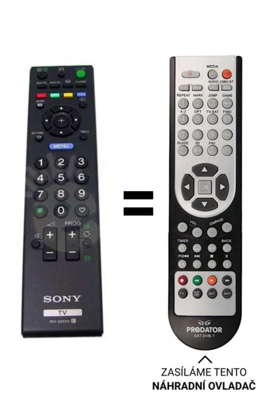 Sony RM-ED014, RM-ED013, RM-ED017 Náhradné diaľkové ovládanie iného vzhľadu