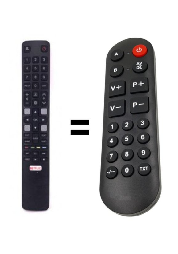 TCL 50C715, U49P6006X1 náhradní dálkový ovladač pro seniory