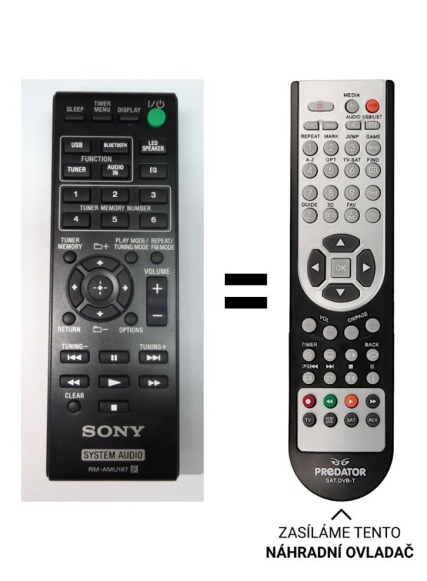 Sony RM-AMU178  náhradný diaľkový ovládač iného vzhľadu