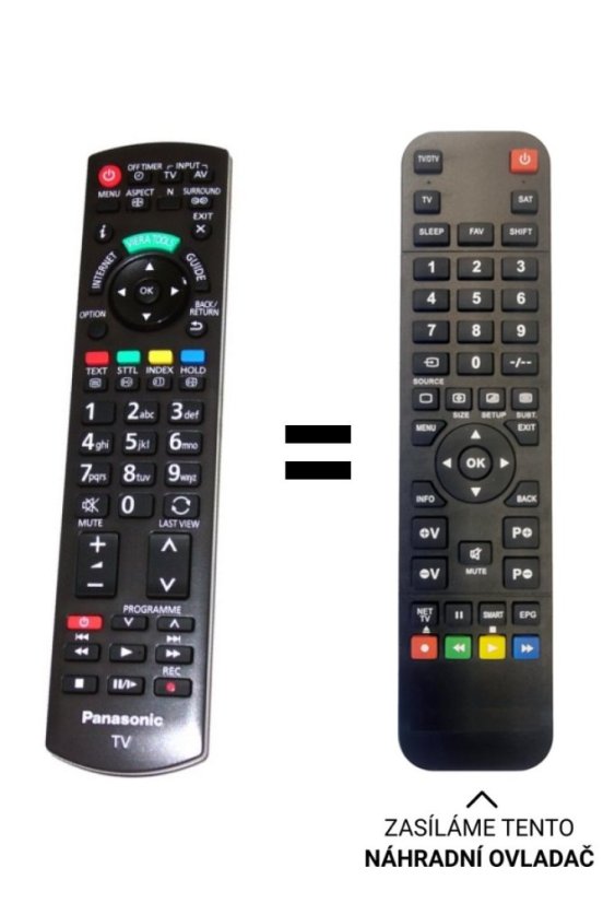 Panasonic N2QAYB000753 náhradní dálkový ovladač jiného vzhledu