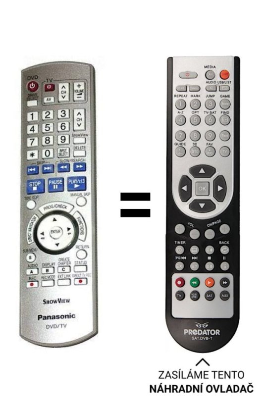 Panasonic EUR7659YC0 Náhradné diaľkové ovládanie iného vzhľadu