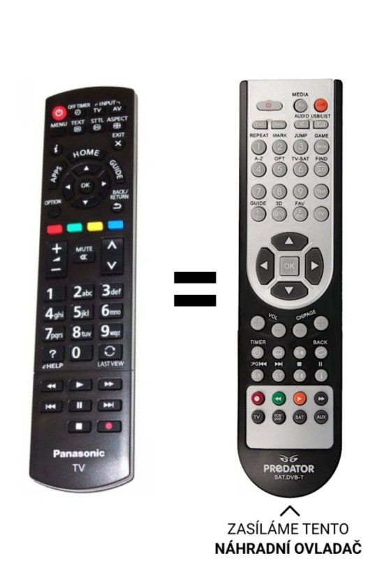 Panasonic N2QAYB000830 náhradní dálkový ovladač jiného vzhledu